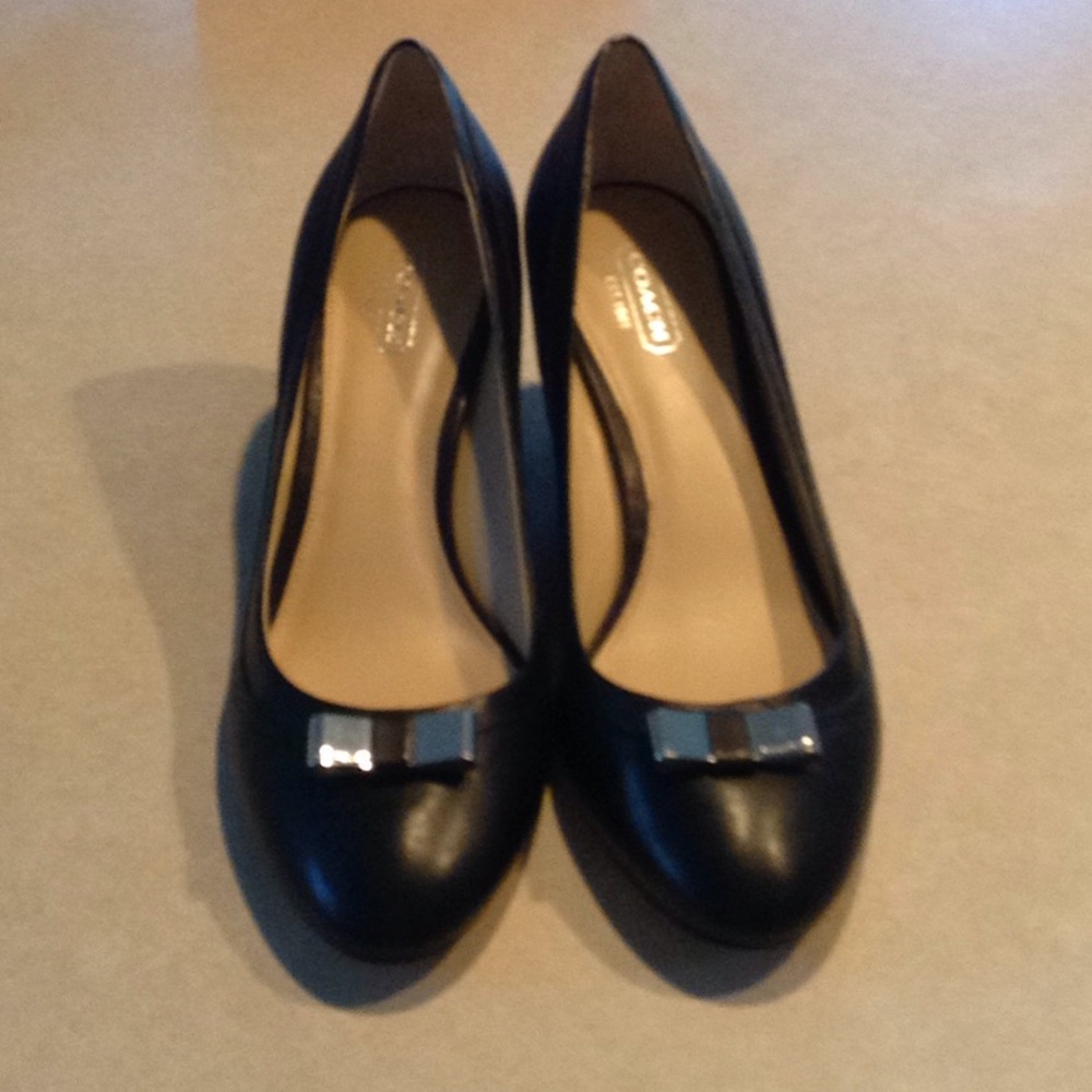 New Black Coach wedges - size 9